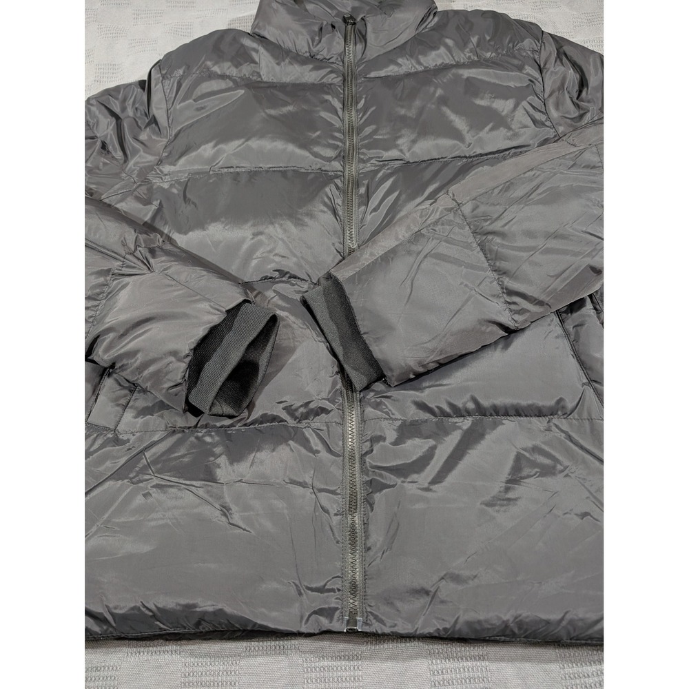Fashion Nova Men Black Puffer Jacket 2XL Full Zip Quilted Coat OMJ20222458 - Picture 3 of 10